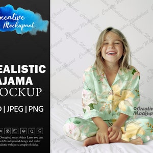 Realistic Pajama Mockup | Pajama Set Mockup | Sleepwear PJ Mockup | House Dress Comfort Wear| Add design Via Photoshop PSD, Canva PNG & Jpg