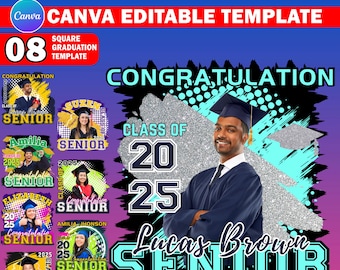 Canva Graduation Template, Grad Bundle Editable Template, Senior Template, Grad Design, Grad Flyer, T-Shirt Design, Customize In Canva