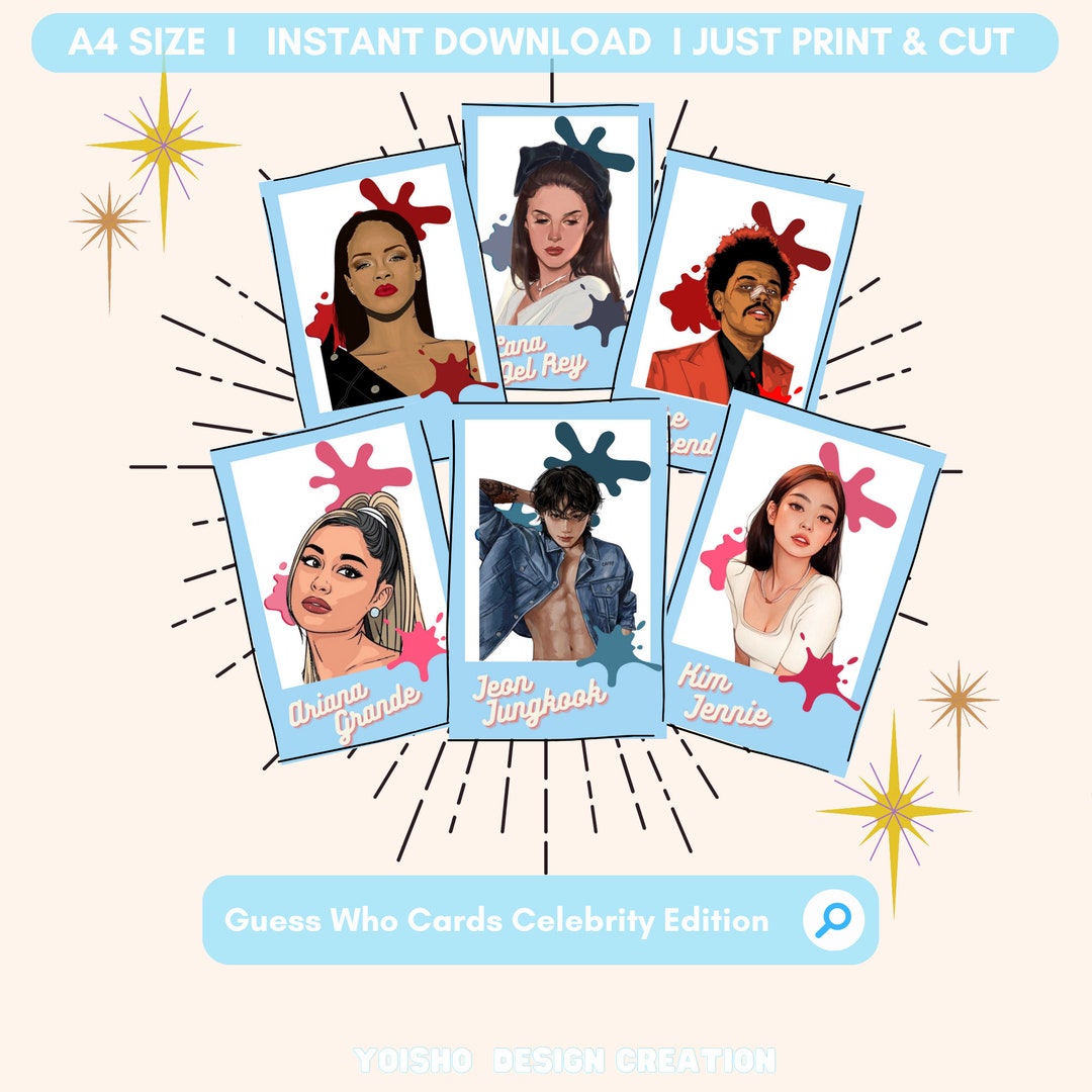 Guess Who? , Guess Who Celebrity Edition, Printable Guess Who Cards ...