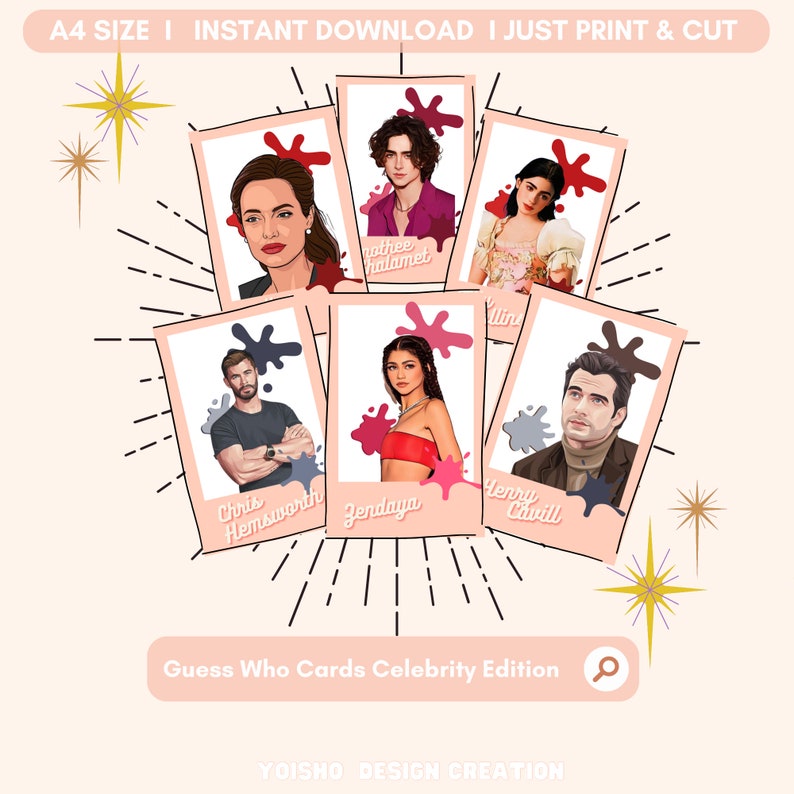 Guess Who? , Guess Who Celebrity Edition, Printable Guess Who Cards ...