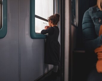 Girl on the train in Morocco - Street Photography Print