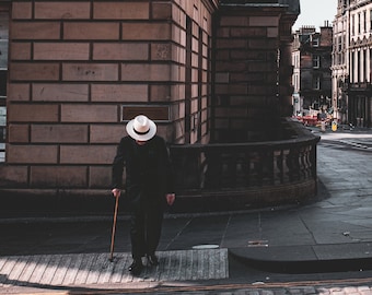 Crossing the Royal Mile in Edinburgh - Street Photography Print