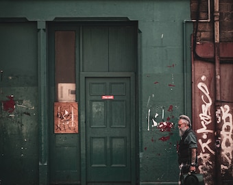 Green collision in Edinburgh - Street Photography Print