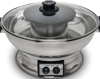 Elektronischer Hotpot mit Grillplatte 3,8 Liter - REMO Fonduepfanne