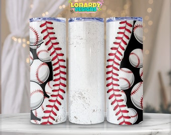 Baseball Tumbler Wrap PNG Baseball Sports Sublimation Design Seamless Baseball Fan Printable Art Game Day 20oz Tumbler Team Support Graphic