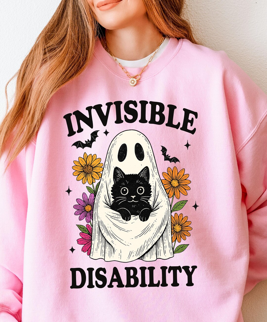 Invisible Disability PNG, Cute Ghost Cat Sublimation, Mental Health ...