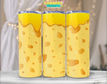 3D Cheese Tumbler Wrap PNG Cheddar Sublimation Design Cheese Seamless  Print 20oz Skinny Straight Tumbler Wrap Dairy Pattern Custom Gift