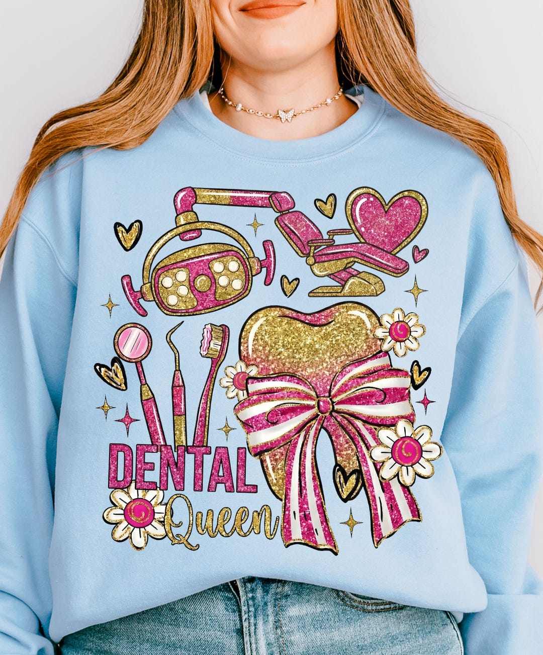 Tooth Queen Drawing Dental Queen PNG, Dental Assistant Sublimation, Cute Dentist Shirt ...