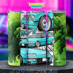 Jdm Car Tumbler Wrap Png, Arte para impressão de carros esportivos japoneses, Design de sublimação de veículos Stance, Ilustração automotiva, Presente para amantes de carros