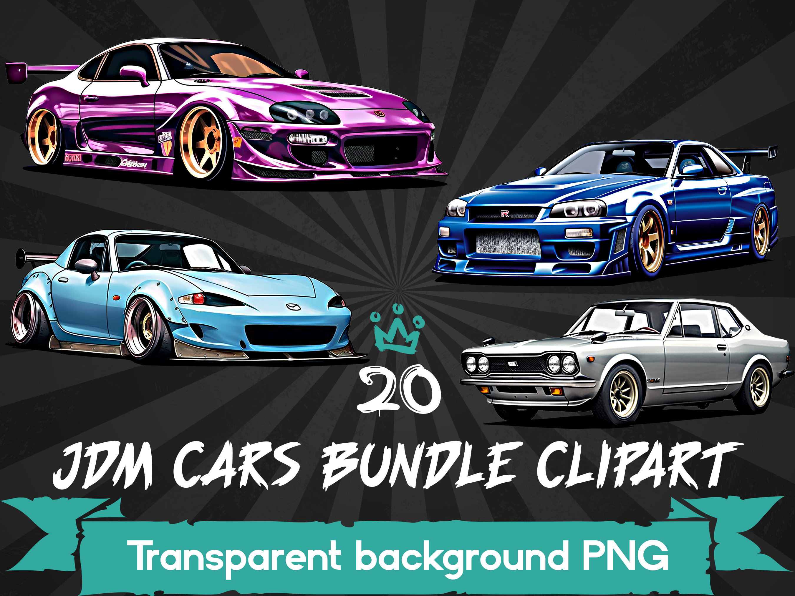JDM Car Clipart Jdm Cars Design Racing Car Clipart Sports Car Etsy UK