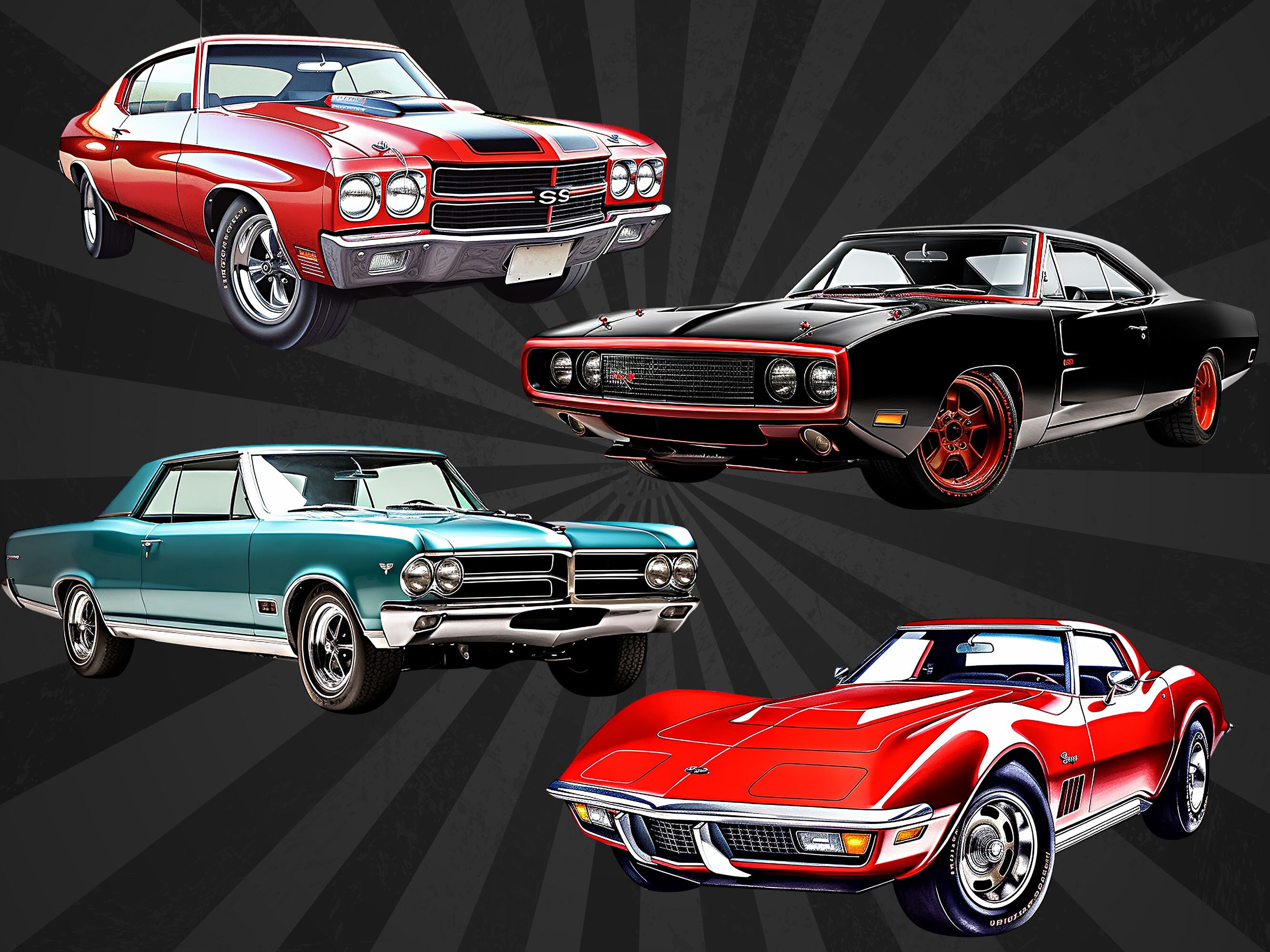 Car Art Bundle: JDM, Muscle, Low Riders, Classic, Hot Rods - Vintage ...