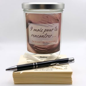 Bocal 9 mois pour te rencontrer - Journal de grossesse original - 135 papiers à remplir au fil des mois-souvenir unique pour le futur enfant