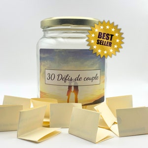 Glas mit 30 Paar-Herausforderungen - DAS BESTE ORIGINALE Liebesgeschenk - Peppen Sie Ihre Beziehung auf und stärken Sie Ihre Bindung