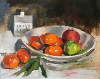 Fruit Bowl Oil Painting