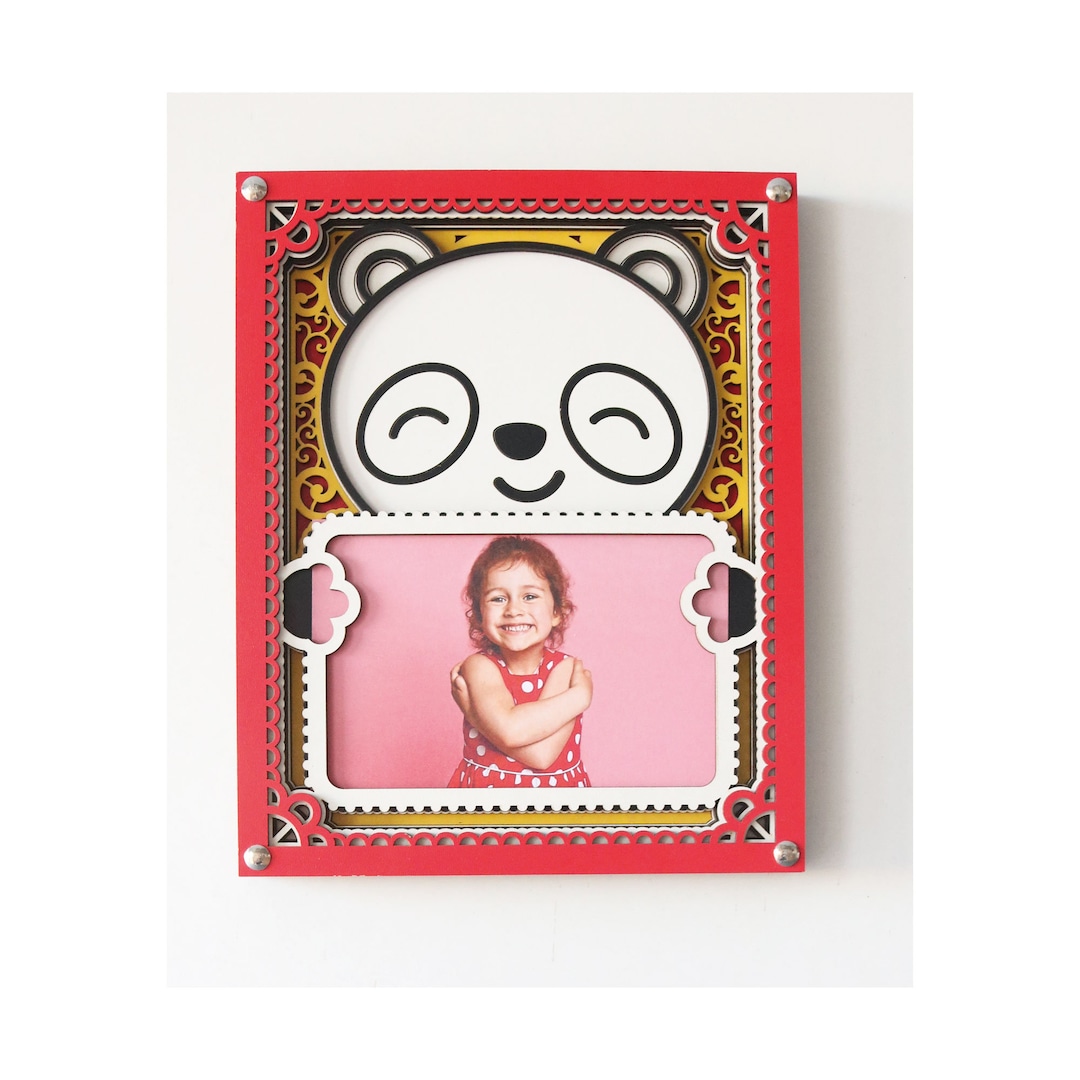 Child Photo Frame Mandala Picture Frames With Panda for Kids - Etsy