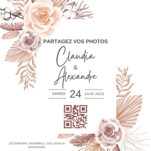 Hochzeitseinladungsvorlage QR-Code Hochzeit
