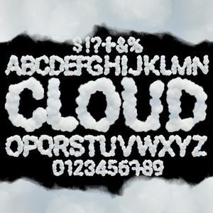 Pacote de Cliparts PNG SVG de Letras de Nuvem 3D, Alfabeto de Nuvem, Fonte de Nuvem Svg, Monograma de Nuvem, Rabisco de Nuvem, Fonte de Nuvem 3D, Letras Fofas PNG