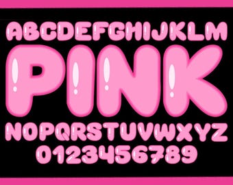 Bubbly Font Clipart: PNG SVG Alphabet Bundle (Digital Download)