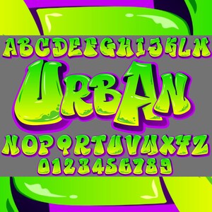 3D Graffiti Letters Clipart PNG SVG Bundle, Graffiti Font, Graffiti Alphabet, 3D Font, Monogram, Hand Drawn Doodle, Sublimation Alpha Set