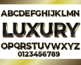 3D Elegant Letters Clipart Bundle: PNG SVG Alphabet Font