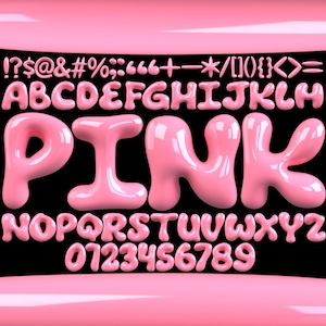 3D Bubbly Pink Letters Clipart PNG SVG Bundle, Fonte Bubbly, Alfabeto Bubbly, Monograma, Doodle, Sublimação, Letras do Alfabeto Imprimíveis