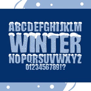 Snow Letters Font: Winter Alphabet PNG SVG Bundle