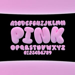 3D Bubbly Letters Clipart Bundle: PNG SVG Alphabet, Numbers