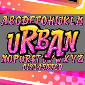 3D グラフィティ フォント クリップアート PNG SVG バンドル、アーバン グラフィティ フォント SVG、レトロ フォント、ストリート フォント、グラフィティ SVG、グラフィティ アルファベット、グラフィティ ベクター