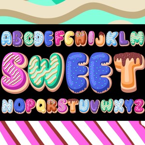 3D-Cookies Schrift Clipart PNG SVG Bundle, Kekse Buchstaben, Süßigkeiten Alphabet, Food Schrift, Monogramm Doodle Sublimation