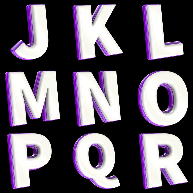 3D Font Comic Clipart PNG SVG Bundle, Comic Letters, Comic Alphabet, 3D ...
