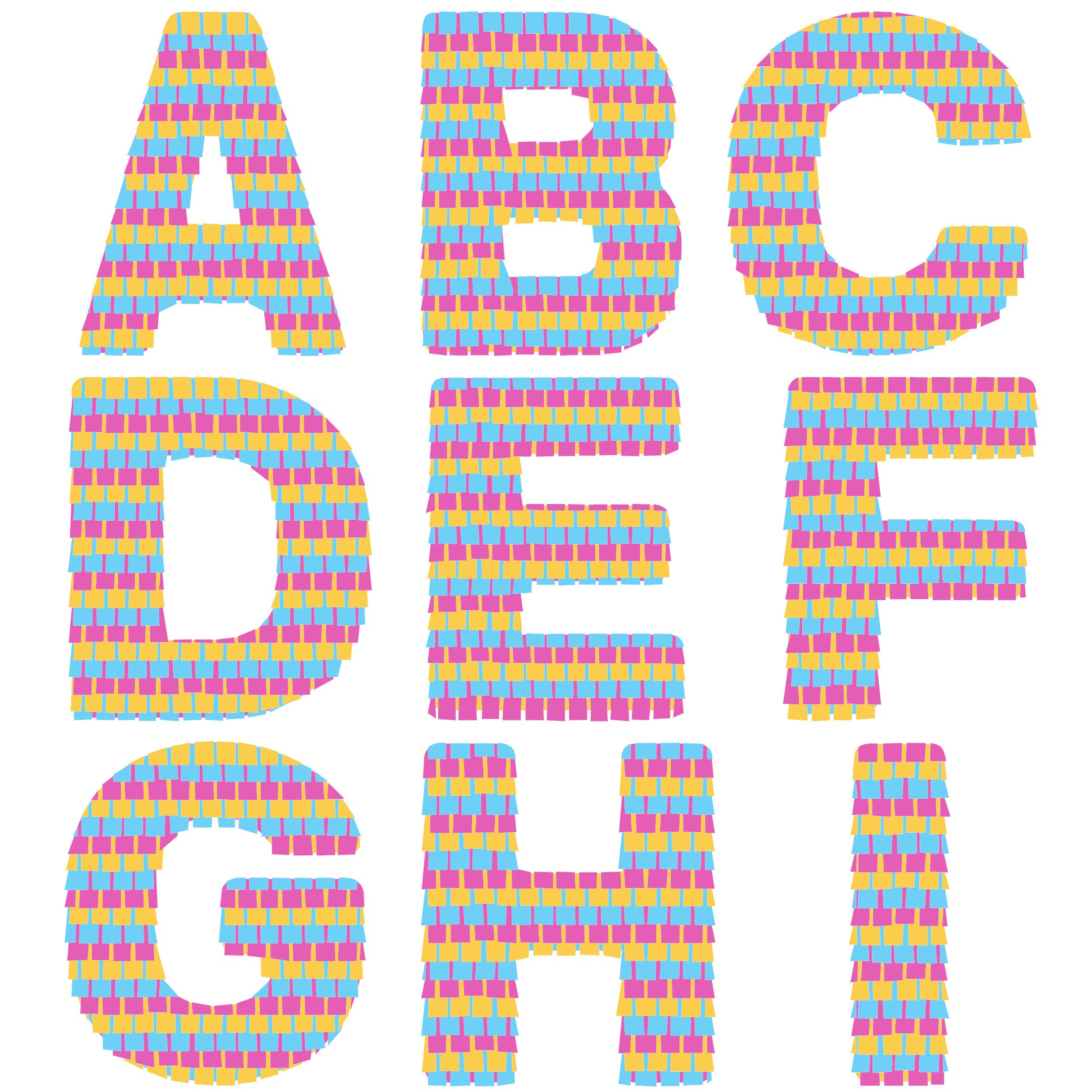 Pinata Font Clipart PNG SVG Bundle, Pinata Alphabet, Pinata Letters ...