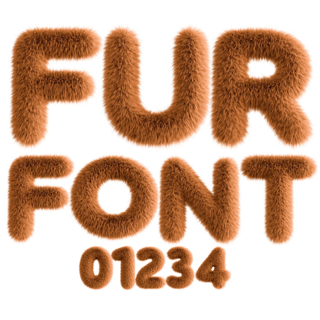 3D Furry Letters Clipart PNG SVG Bundle, Furry Font, Fluffy Alphabet