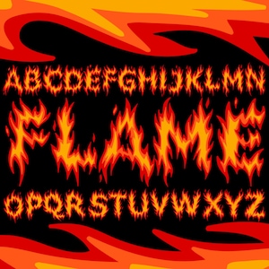 Feuer Lichter Schrift Clipart PNG SVG Bundle, einstellbare Schrift SVG, Lights Letters Png, Flamme Alphabet Schrift SVG, Feuer Alphabet