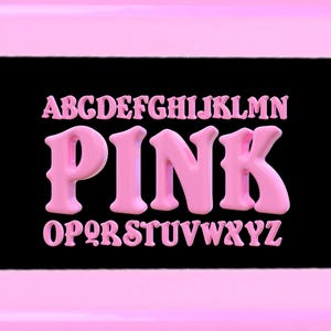 3D Bubbly Letters Clipart Bundle: PNG SVG Alphabet Font