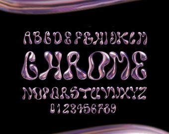 3D Bubbly Letters Clipart Bundle: PNG SVG Alphabet, Numbers