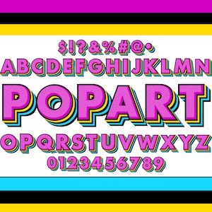 3D POP art Letras Clipart PNG SVG Bundle, Fonte de quadrinhos, Alfabeto de quadrinhos, Fonte 3D, Monograma, Rabisco desenhado à mão, Conjunto alfa de sublimação