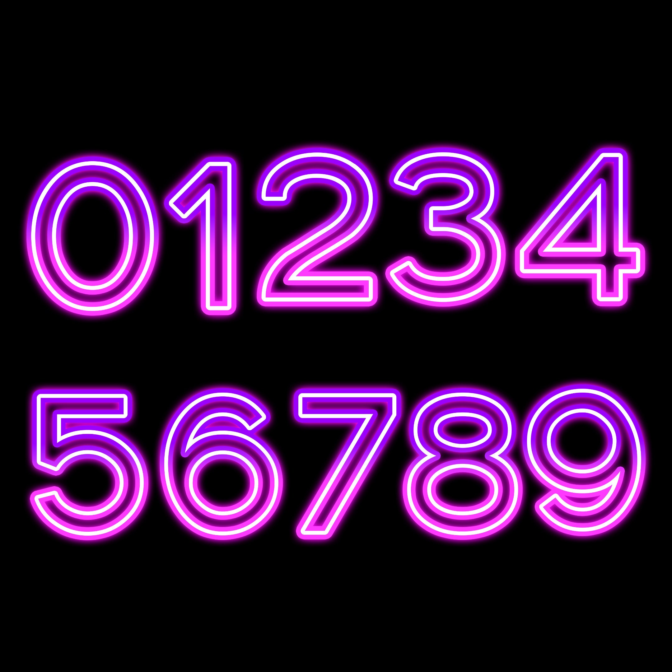 Letras de neón rosa PNG SVG Clipart Bundle, alfabeto de neón, fuente de ...