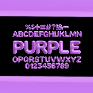 3D Bubbly Font Clipart Bundle: PNG SVG Alphabet, Numbers, Punctuation