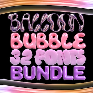 3D Bubbly - Letras de Balão Clipart PNG SVG Bundle, Fontes Bubbly, Alfabeto Bubbly, Fontes 3D, Monograma, Doodle, Letras para Impressão por Sublimação