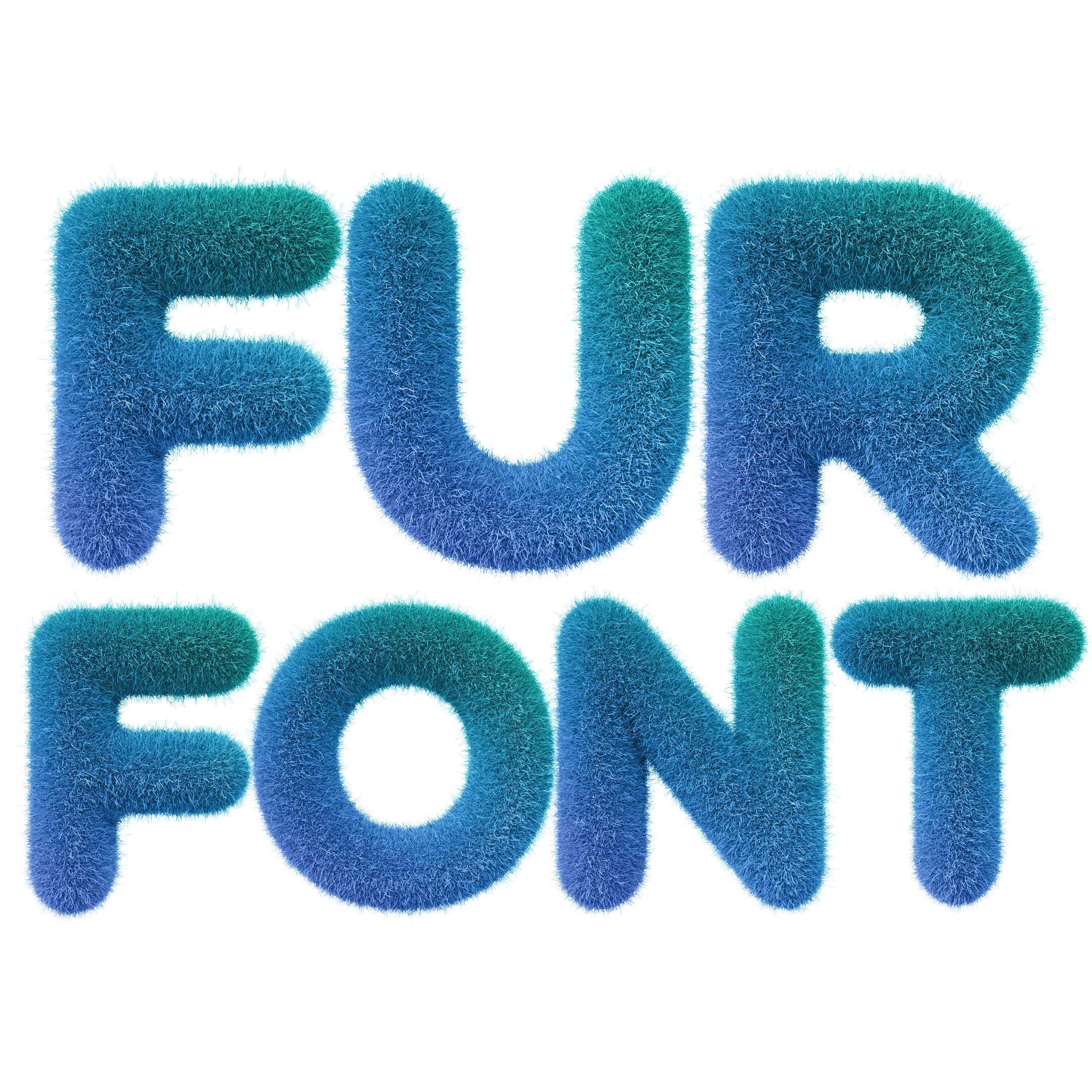 3D Furry Letters Clipart PNG SVG Bundle, Furry Font, Fluffy Alphabet