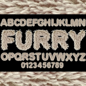 Letras de pele 3D Clipart PNG SVG Bundle, Fonte peluda, Alfabeto de lã, Fonte 3D, Monograma, Doodle, Sublimação, Letras do alfabeto para impressão