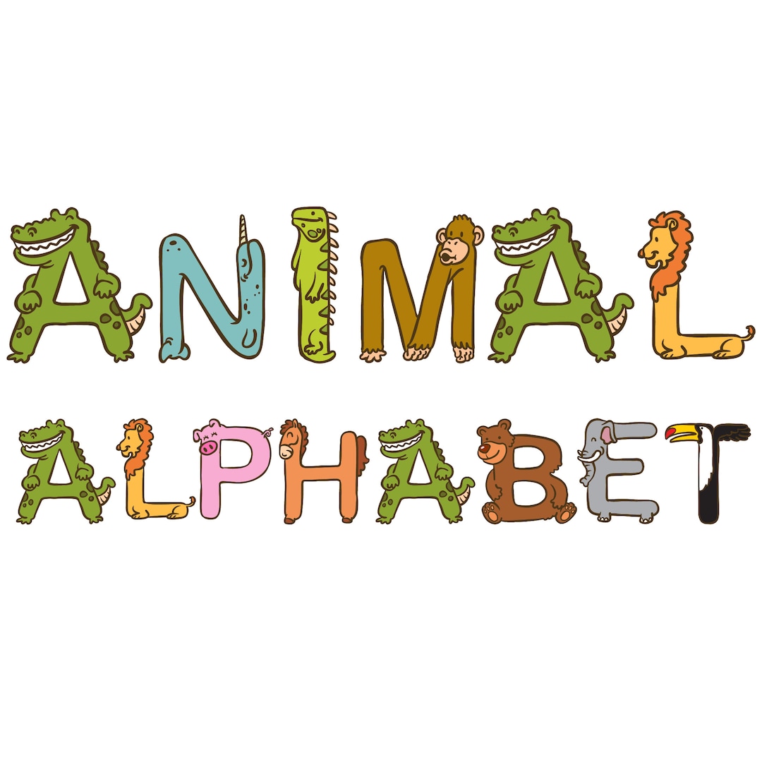 Animal Letters Clipart PNG SVG Bundle Animal Font Animal Alphabet animal-letters-clipart-png-svg-bundle-animal-font-animal-alphabet