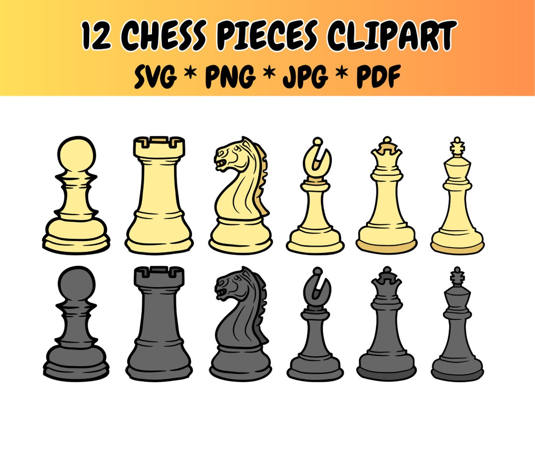 Name of Chess Pieces - English and Spanish - Openclipart