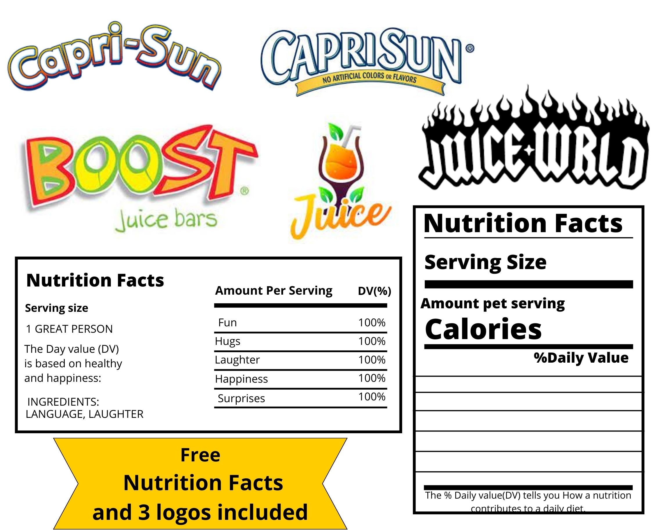 Capri Sun Templates Capri Sun Labels Capri Sun Label Templates Editable ...
