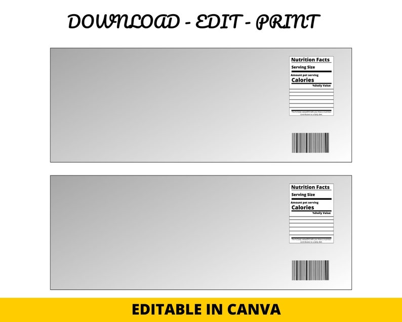 Soda Can Label Template | Custom Wrapper Party Favor (digital Download ...