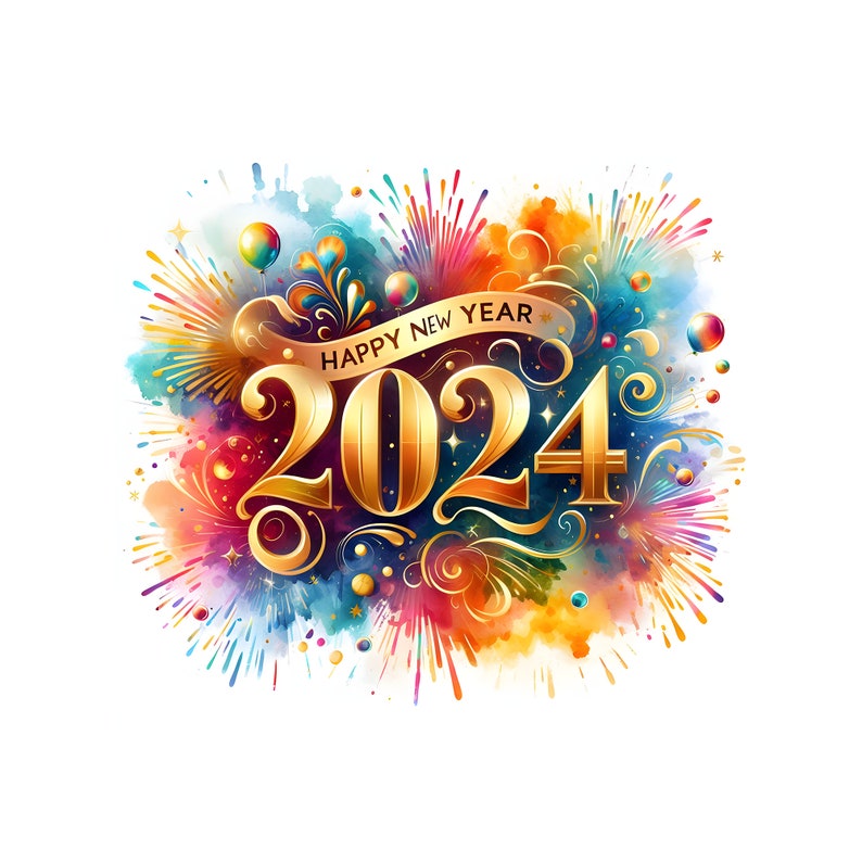 20 New Years Decorations PNG Happy New Year 2025 SVG Clipart New Years