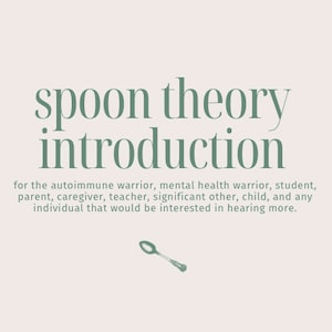 Spoon Theory Introduction and Planning Template | PDF | Autoimmune Warrior | ADHD | Autism