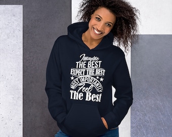 Alleen Positive Vibes Hoodie Motiverende Hoodie Manifestatie Jumper Positieve Affirmaties Hoodie