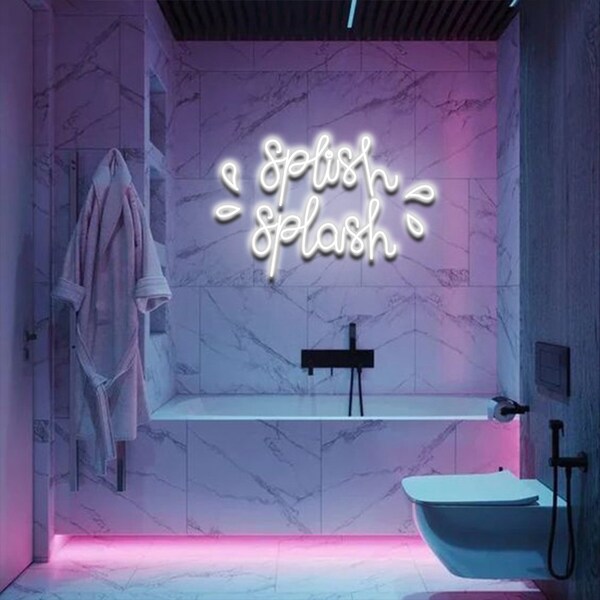 Neon Bathroom Sign - Etsy