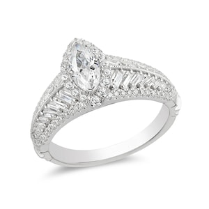 Enchanted Disney Pocahontas 1 CT Marquise Diamond Frame Vintage-Style Engagement Ring in 925 Sterling Silver Unique Beautiful Designer Ring